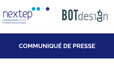 BOTdesign et Nextep Health concluent un partenariat unique et exclusif  pour mettre les données artificielles au service de l’accès aux innovations thérapeutiques